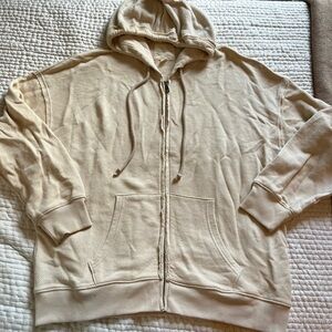 American Eagle Outfitters tan Zip Up Sweater